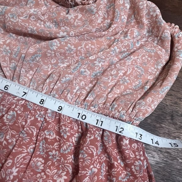 Sincerely Jules Tiered Maxi Dress Medium Boho Cottage Prairie Country Milkmaid‎ - Picture 7 of 10